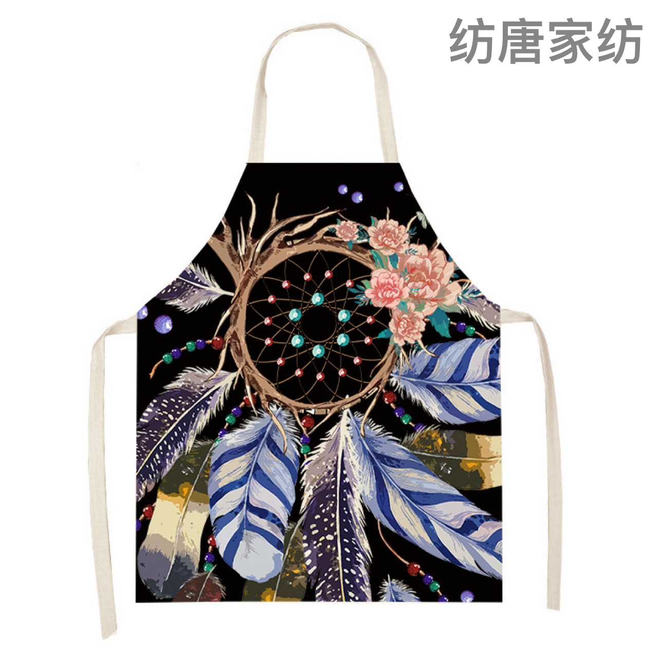 Amazon Digital Printing Dreamcatcher Linen Apron Erasable Hand Art Apron Studio Apron