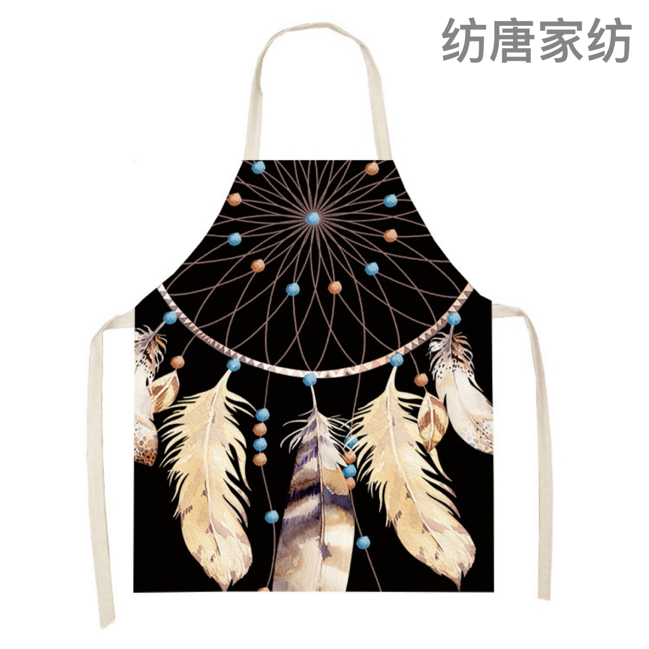 Amazon Digital Printing Dreamcatcher Linen Apron Erasable Hand Art Apron Studio Apron