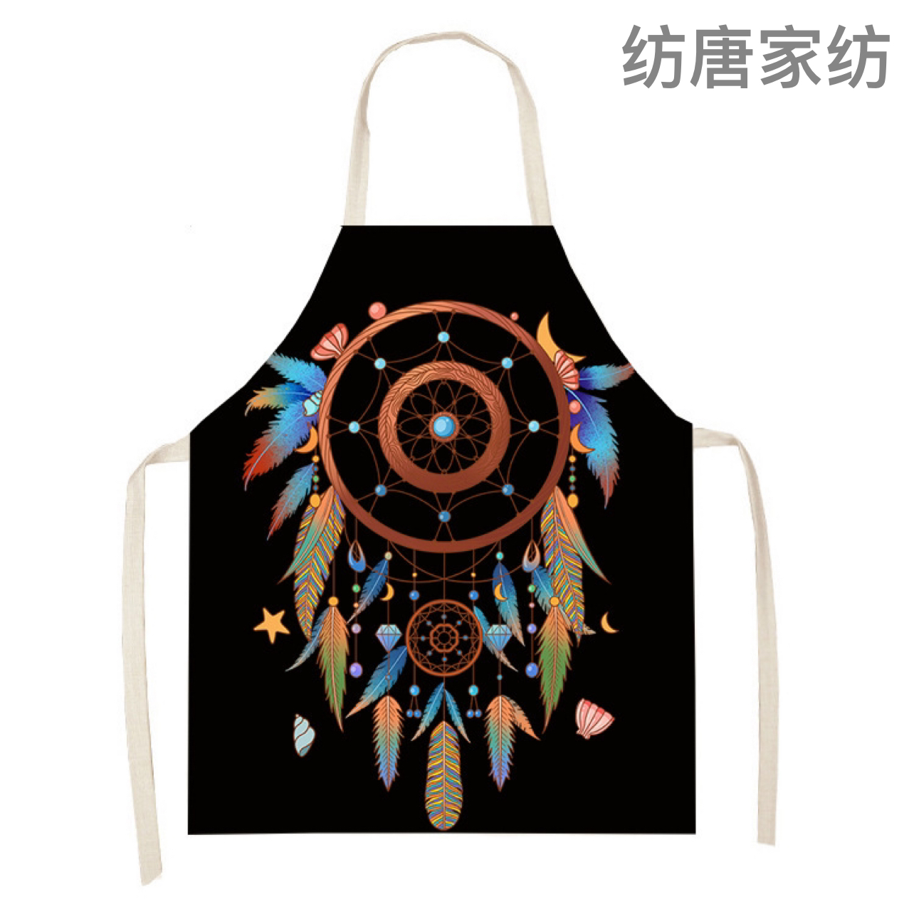 Amazon Digital Printing Dreamcatcher Linen Apron Erasable Hand Art Apron Studio Apron