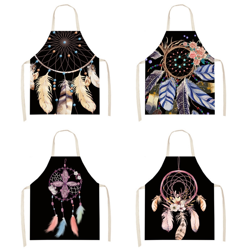 Amazon Digital Printing Dreamcatcher Linen Apron Erasable Hand Art Apron Studio Apron
