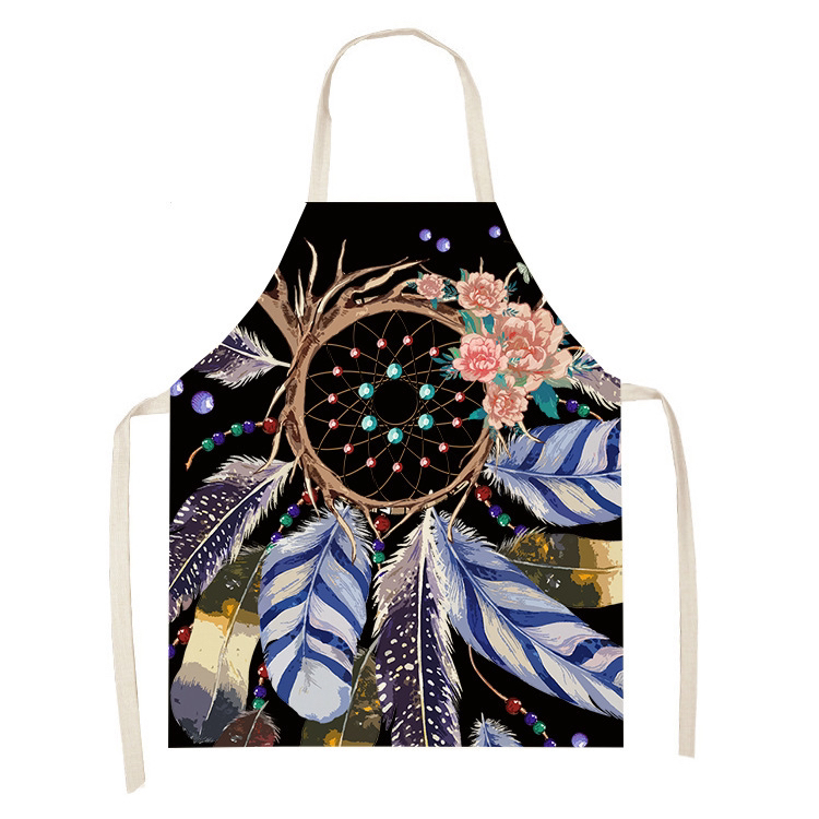 Amazon Digital Printing Dreamcatcher Linen Apron Erasable Hand Art Apron Studio Apron