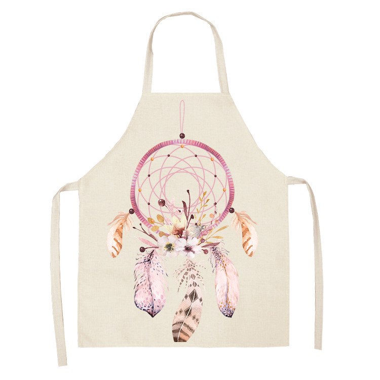 Amazon Digital Printing Dreamcatcher Linen Apron Erasable Hand Art Apron Studio Apron