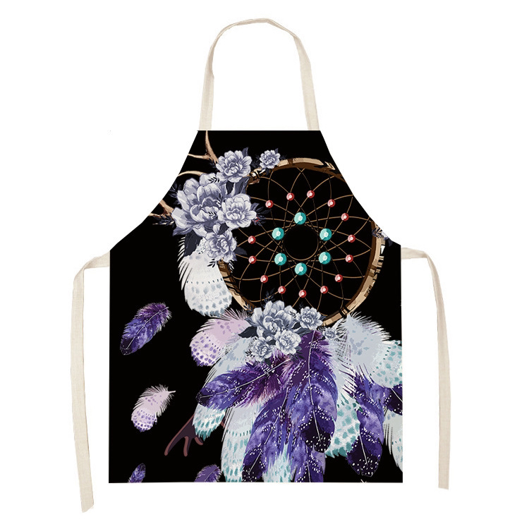 Amazon Digital Printing Dreamcatcher Linen Apron Erasable Hand Art Apron Studio Apron