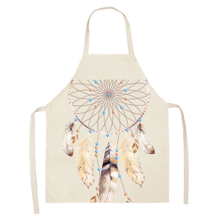 Amazon Digital Printing Dreamcatcher Linen Apron Erasable Hand Art Apron Studio Apron