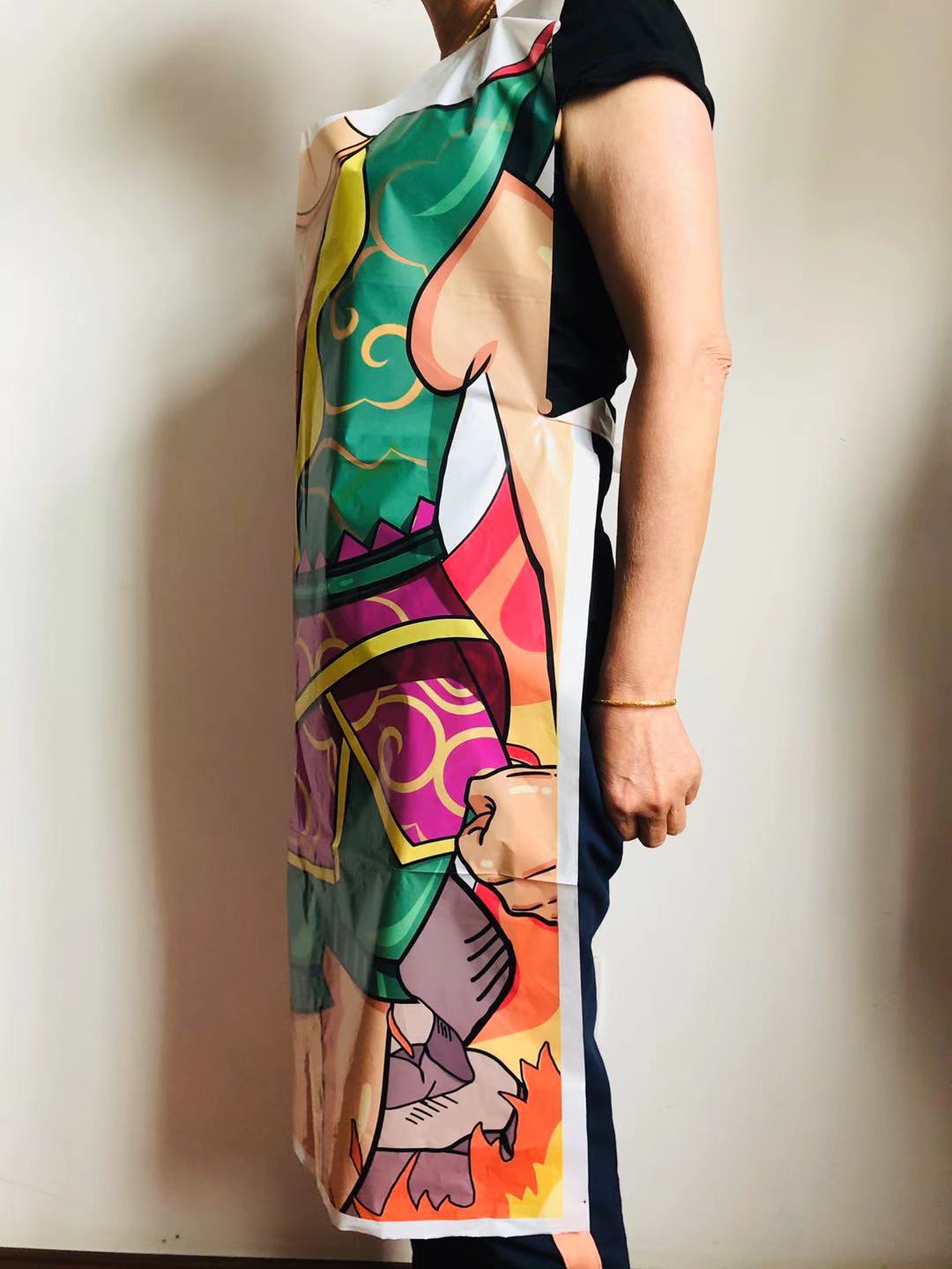 Customized Creative Plastic Apron Oil-Proof Hot Pot Barbecue Independent Packaging Protection Cloth Disposable Apron