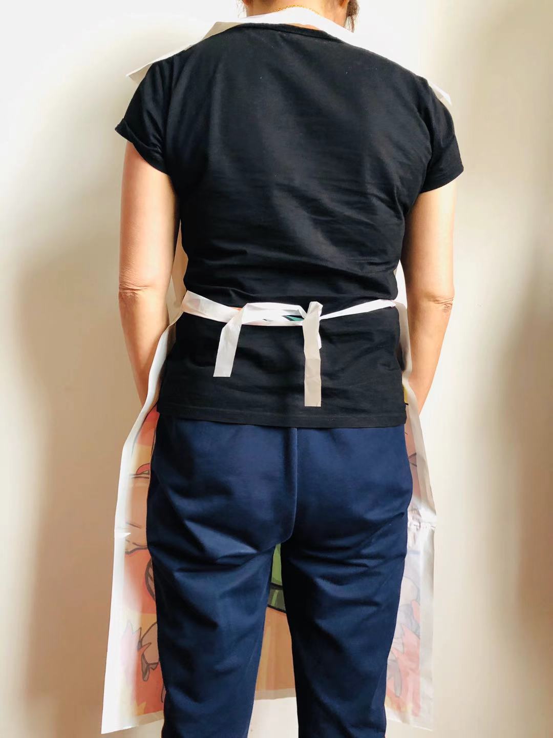 Customized Creative Plastic Apron Oil-Proof Hot Pot Barbecue Independent Packaging Protection Cloth Disposable Apron
