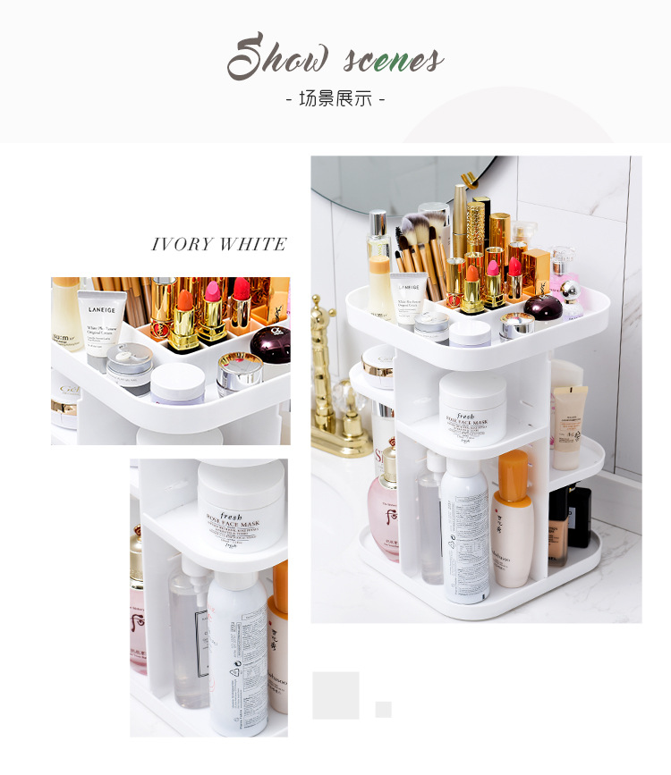Acrylic rotating cosmetic box cosmetics receiving box skin care products shelving plastic makeup can be removed Acrylic rotating cosmetic box cosmetics receiving box skin care products shelving plastic makeup can be removed