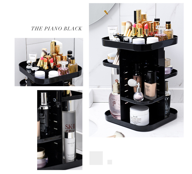 Acrylic rotating cosmetic box cosmetics receiving box skin care products shelving plastic makeup can be removed Acrylic rotating cosmetic box cosmetics receiving box skin care products shelving plastic makeup can be removed
