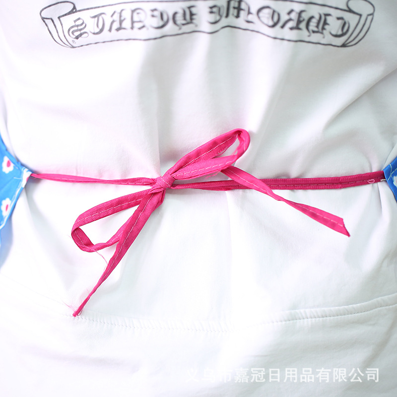 Manufacturer's apron wholesale Korean edition lady printing apron polyester household cleaning 