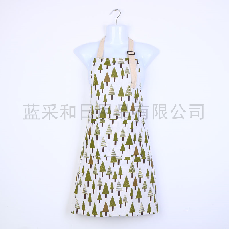 Korean fashion apron, lovely kitchen apron cooking overalls jacket waist lovers waterproof apron