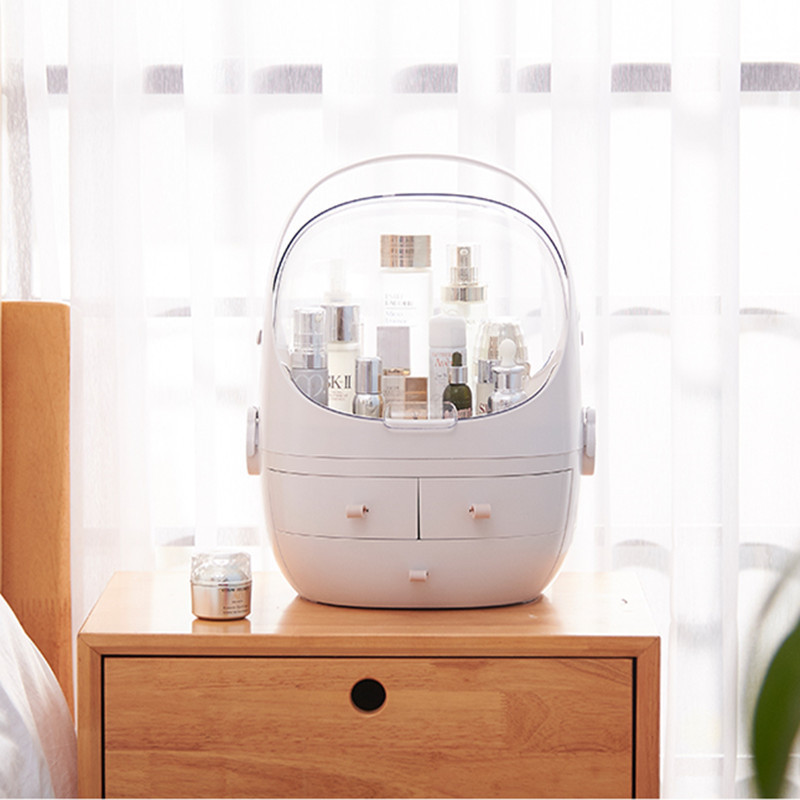 Internet Celebrity Cosmetics Storage Box Drawer Portable Transparent Desktop Skin Care Products Holder Dustproof Cosmetic Box