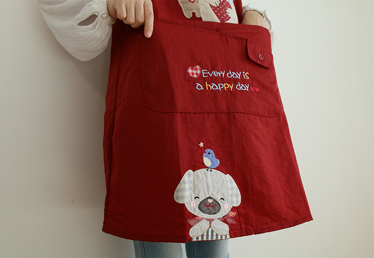 Japanese Cartoon Waterproof Oil-Proof Kitchen Overclothes Baking Floral Coffee Shop Painting Work Clothes Sleeveless Apron