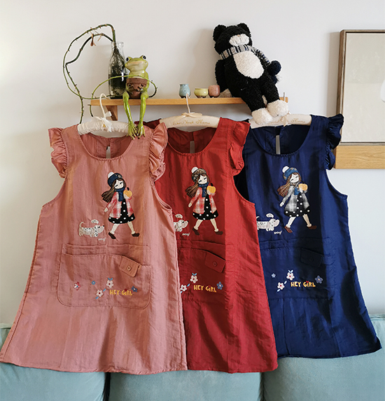 Japanese Cartoon Waterproof Oil-Proof Kitchen Overclothes Baking Floral Coffee Shop Painting Work Clothes Sleeveless Apron