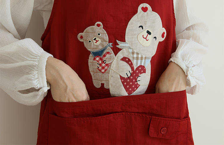Japanese Cartoon Waterproof Oil-Proof Kitchen Overclothes Baking Floral Coffee Shop Painting Work Clothes Sleeveless Apron