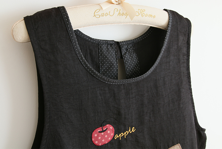Japanese Cartoon Waterproof Oil-Proof Kitchen Overclothes Baking Floral Coffee Shop Painting Work Clothes Sleeveless Apron