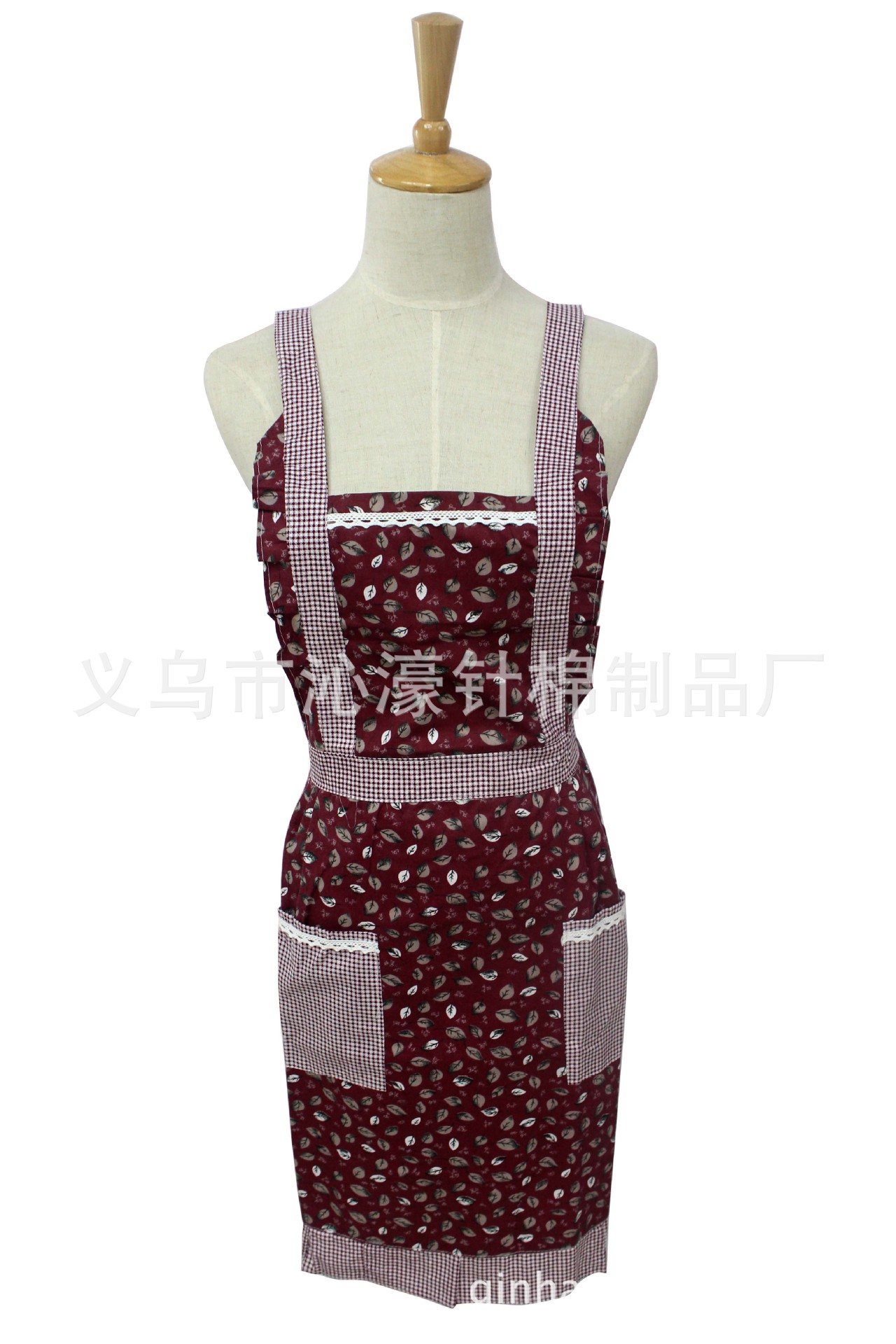 Foreign trade Princess apron Korean cotton waterproof floral apron home kitchen apron manufacturers wholesale 1204