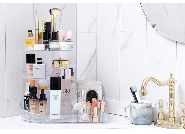 Cosmetic Cosmetic box desktop rotating Cosmetic box beauty makeup set goods rack skin care products display rack manufacturers direct sales
