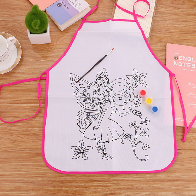 Creative Children&#039;s Student Education Color Filling Apron Kindergarten Handmade Color Filling Canvas Washable Canvas Manufacturer