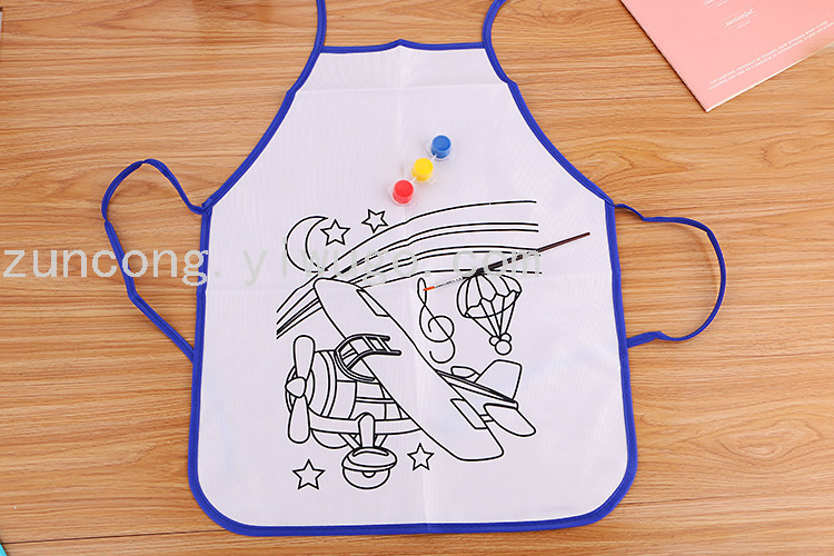 Creative Children&#039;s Student Education Color Filling Apron Kindergarten Handmade Color Filling Canvas Washable Canvas Manufacturer