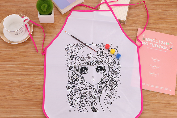 Creative Children's Student Education Color Filling Apron Kindergarten Handmade Color Filling Canvas Washable Canvas Manufacturer