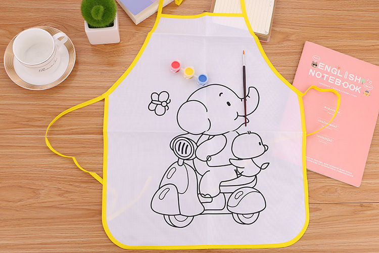 Creative Children's Student Education Color Filling Apron Kindergarten Handmade Color Filling Canvas Washable Canvas Manufacturer