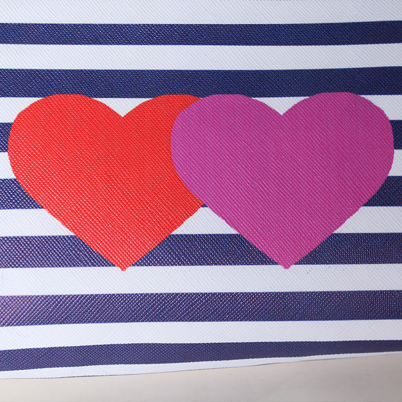 Korean PVC Three-Piece Set Cosmetic Bag Love Striped Women Bag Waterproof Wash Bag Storage Bag Clutch Korean PVC Three-Piece Set Cosmetic Bag Love Striped Women Bag Waterproof Wash Bag Storage Bag Clutch