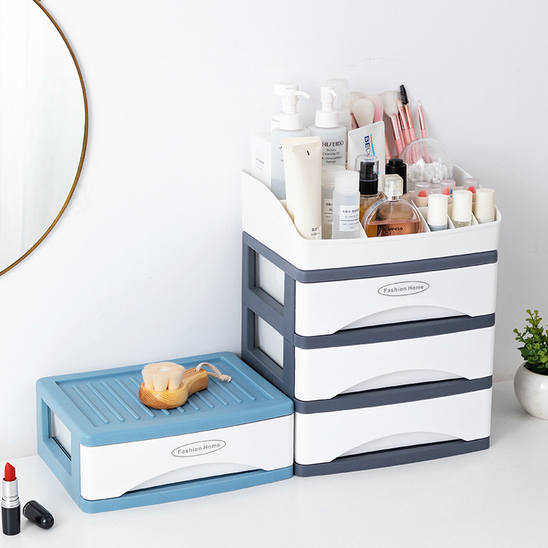 Web celebrity cosmetics storage box dustproof desktop household large capacity cosmetic box dresser put skin care products shelf