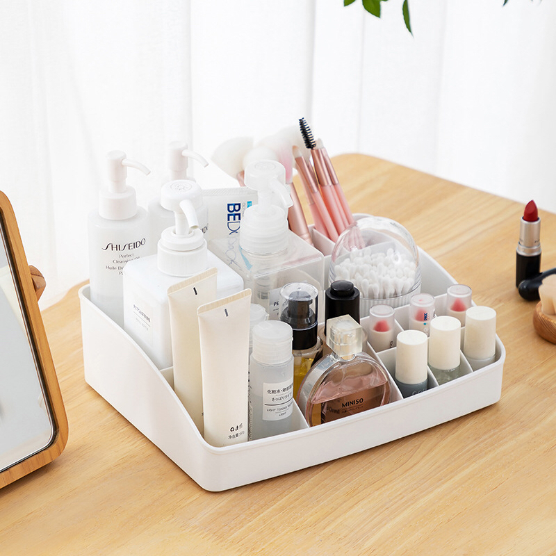 Web celebrity cosmetics storage box dustproof desktop household large capacity cosmetic box dresser put skin care products shelf