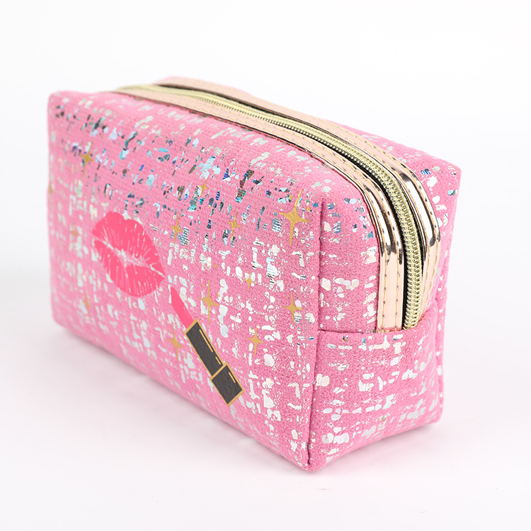 Suede Bronzing Cosmetic Bag European and American Hot Travel Toiletry Bag Lipstick Lip Pattern Type Waterproof Storage Bag Customized Wholesale Suede Bronzing Cosmetic Bag European and American Hot Travel Toiletry Bag Lipstick Lip Pattern Type Waterproof Storage Bag Customized Wholesale