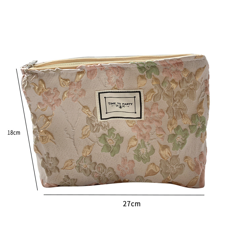 Korean Style Jacquard Clutch Cosmetic Bag Special-Interest Design Skin Care Products Lipstick Storage Bag Travel Portable Women's Bag