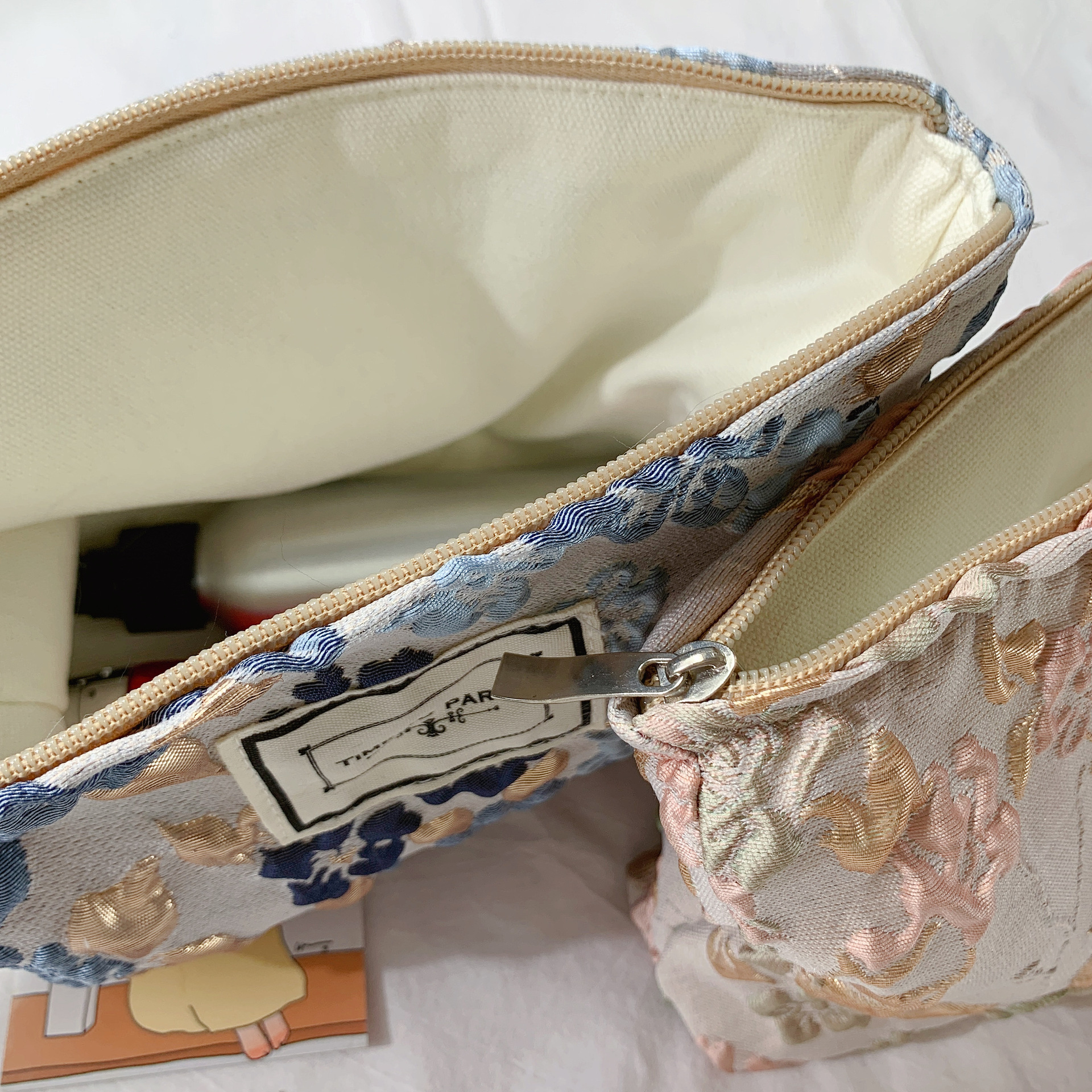 Korean Style Jacquard Clutch Cosmetic Bag Special-Interest Design Skin Care Products Lipstick Storage Bag Travel Portable Women's Bag