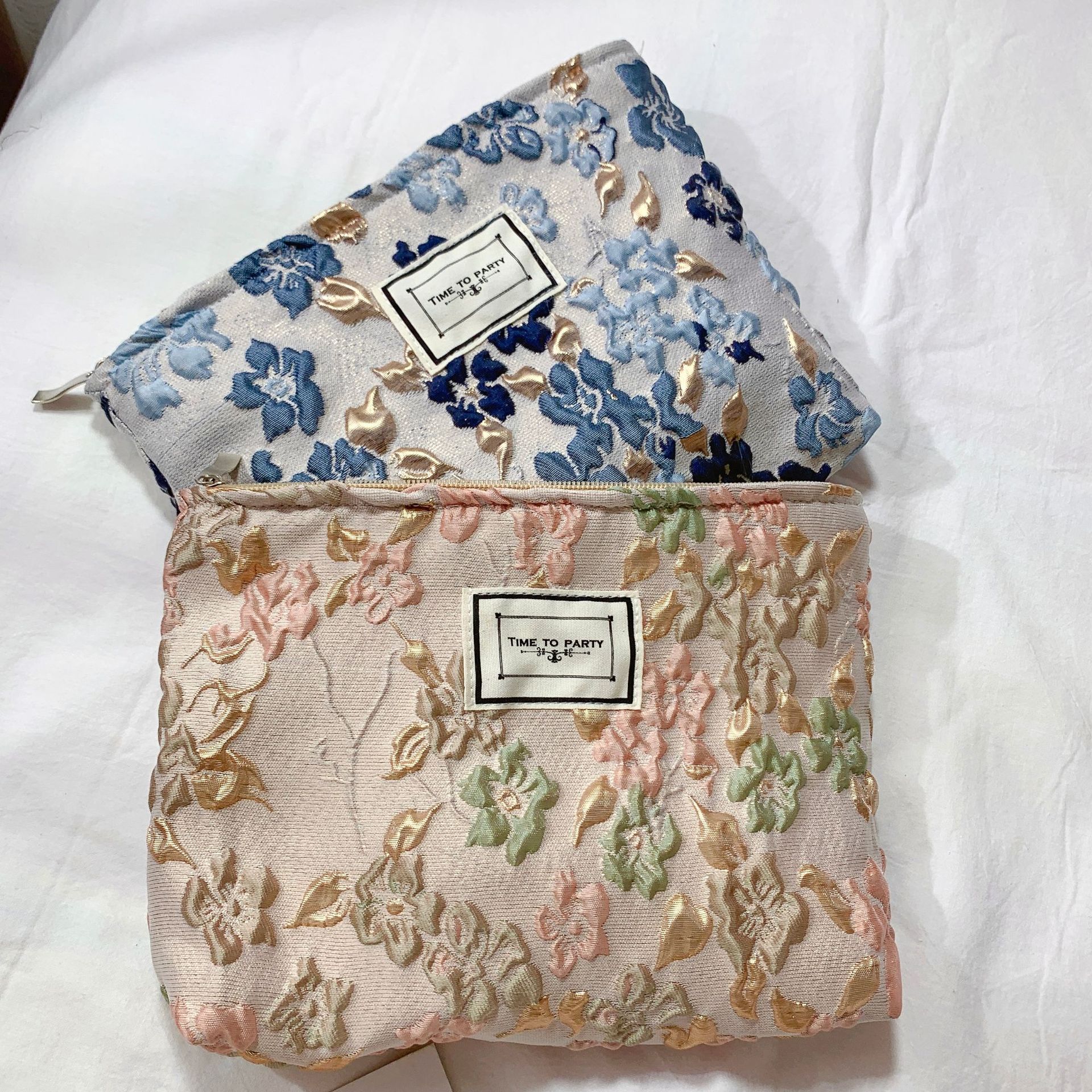 Korean Style Jacquard Clutch Cosmetic Bag Special-Interest Design Skin Care Products Lipstick Storage Bag Travel Portable Women's Bag