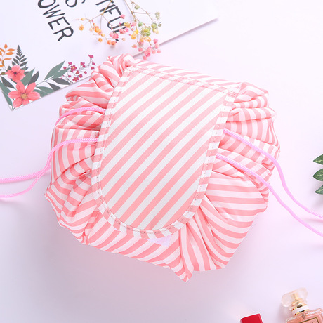 Korean version of the large capacity cosmetic bag women travel storage bag portable lazy people draw rope cosmetic bag wash gargle bag cosmetic bag