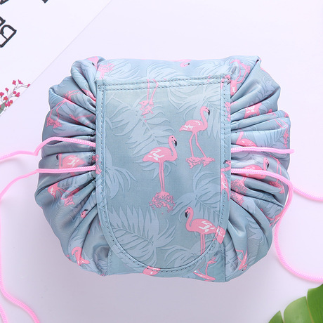 Korean version of the large capacity cosmetic bag women travel storage bag portable lazy people draw rope cosmetic bag wash gargle bag cosmetic bag