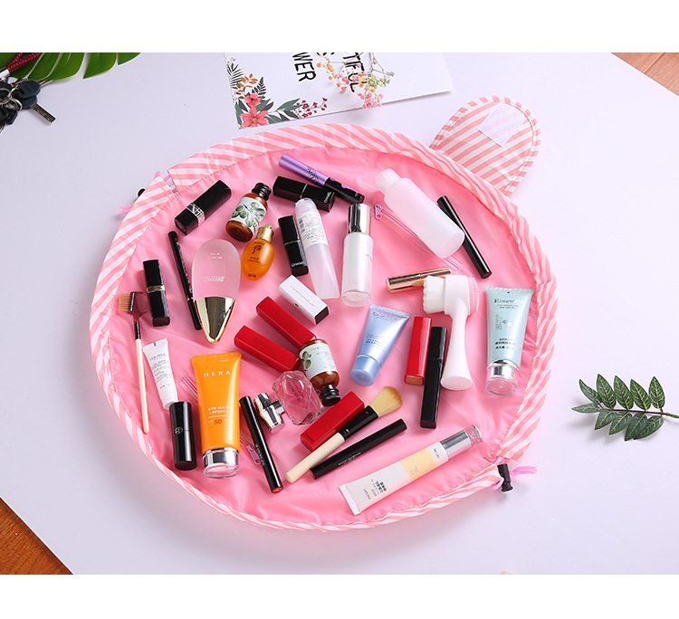 Korean version of the large capacity cosmetic bag women travel storage bag portable lazy people draw rope cosmetic bag wash gargle bag cosmetic bag Korean version of the large capacity cosmetic bag women travel storage bag portable lazy people draw rope cosmetic bag wash gargle bag cosmetic bag
