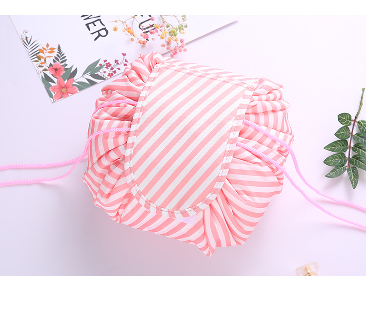 Korean version of the large capacity cosmetic bag women travel storage bag portable lazy people draw rope cosmetic bag wash gargle bag cosmetic bag Korean version of the large capacity cosmetic bag women travel storage bag portable lazy people draw rope cosmetic bag wash gargle bag cosmetic bag