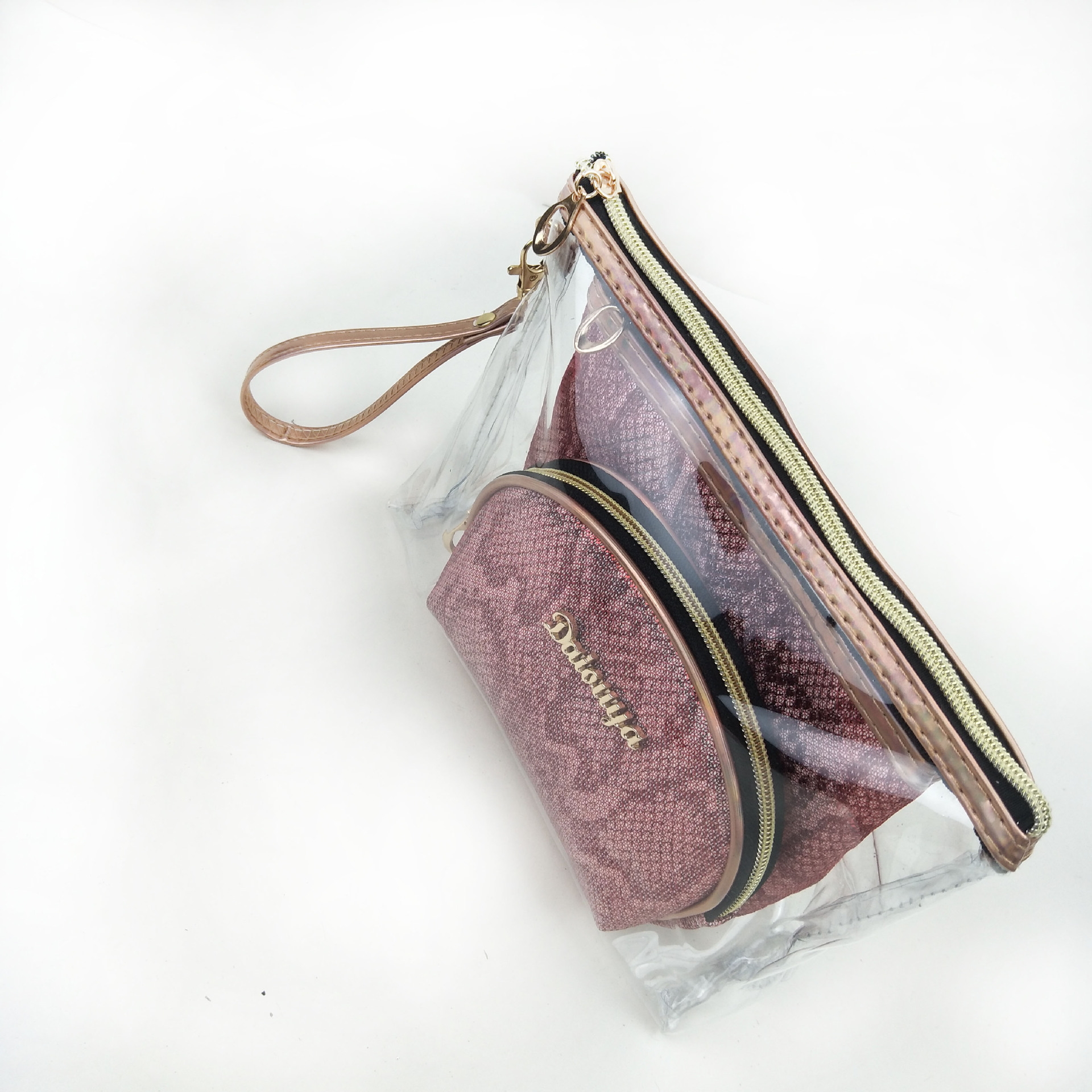 Factory Direct Sales New Three-Piece Set Leopard Print Portable Cosmetic Bag Waterproof Portable Wash Customizable Storage Bag