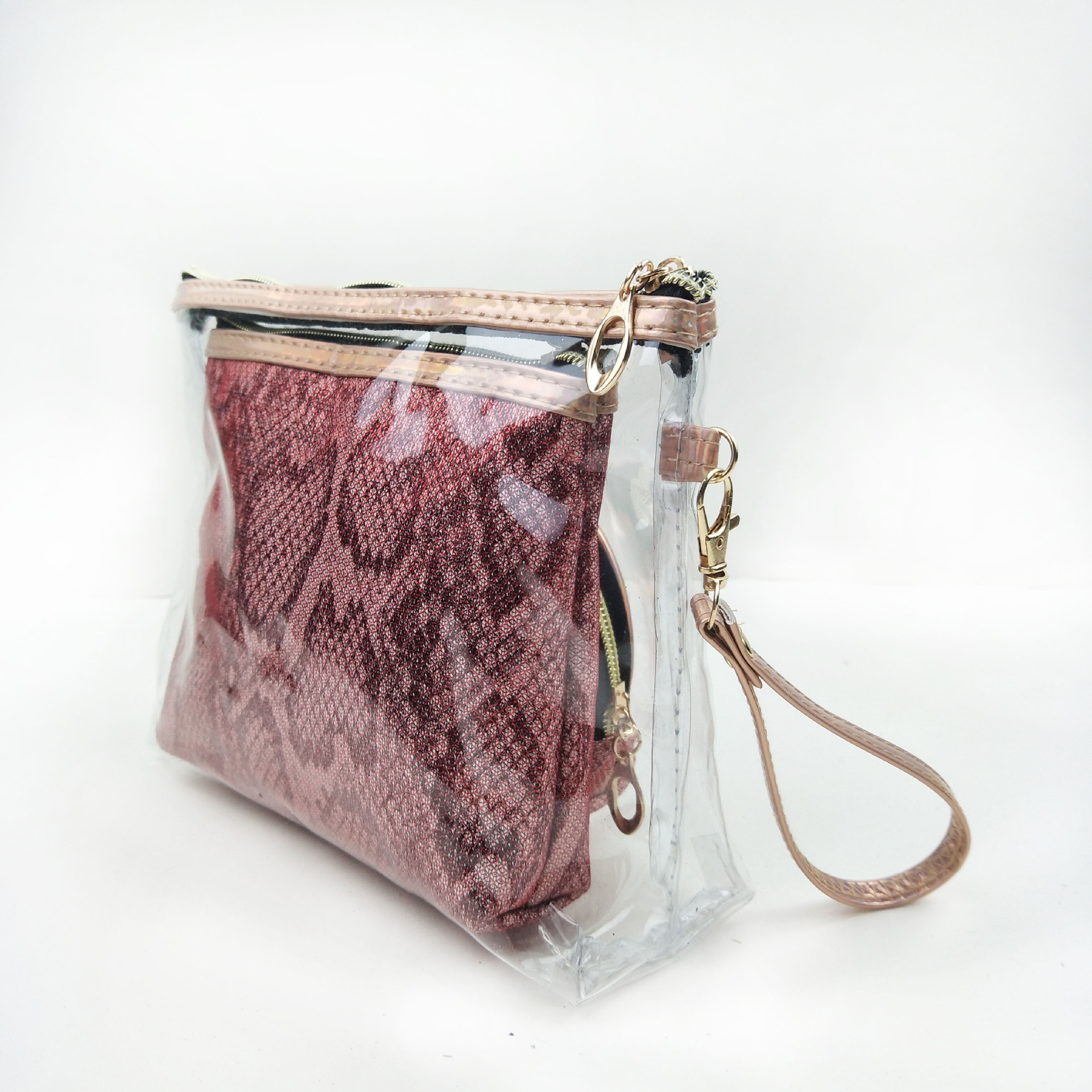 Factory Direct Sales New Three-Piece Set Leopard Print Portable Cosmetic Bag Waterproof Portable Wash Customizable Storage Bag