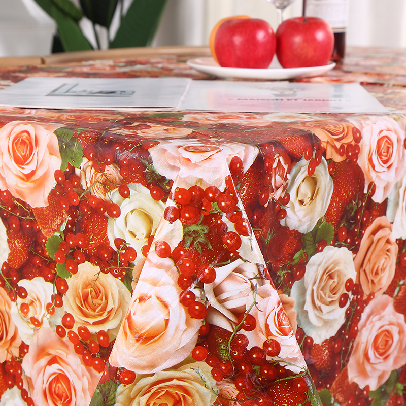 Manufacturers direct PVC non - woven material table cloth washing table cloth waterproof tea table cloth
