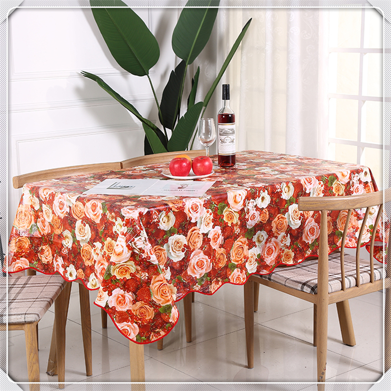 Manufacturers direct PVC non - woven material table cloth washing table cloth waterproof tea table cloth Manufacturers direct PVC non - woven material table cloth washing table cloth waterproof tea table cloth
