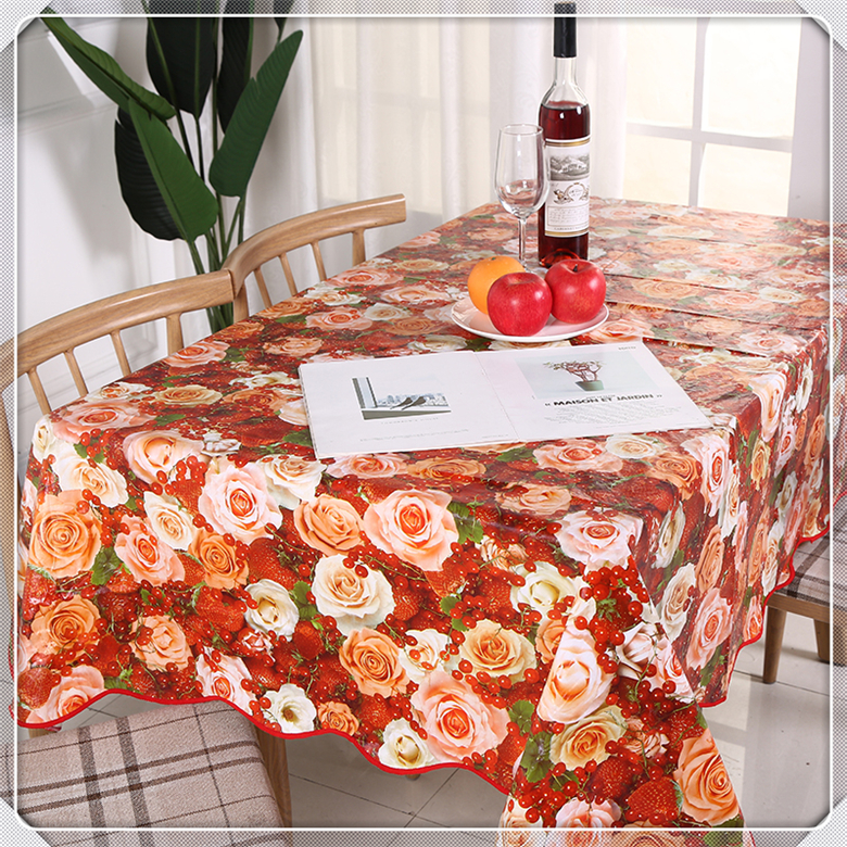 Manufacturers direct PVC non - woven material table cloth washing table cloth waterproof tea table cloth Manufacturers direct PVC non - woven material table cloth washing table cloth waterproof tea table cloth