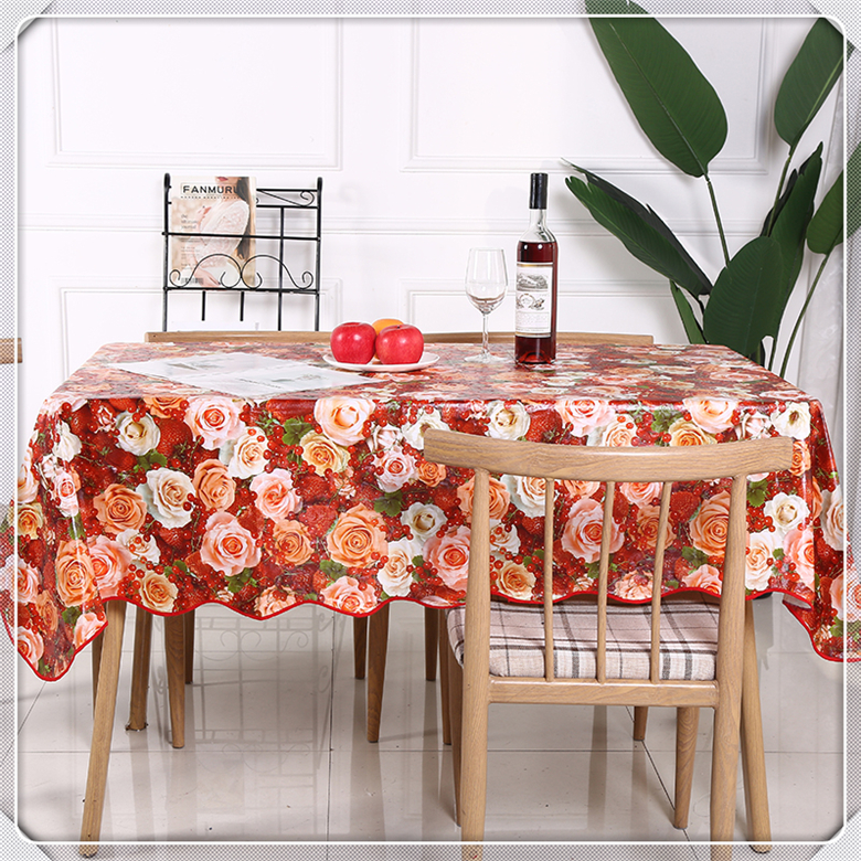 Manufacturers direct PVC non - woven material table cloth washing table cloth waterproof tea table cloth Manufacturers direct PVC non - woven material table cloth washing table cloth waterproof tea table cloth