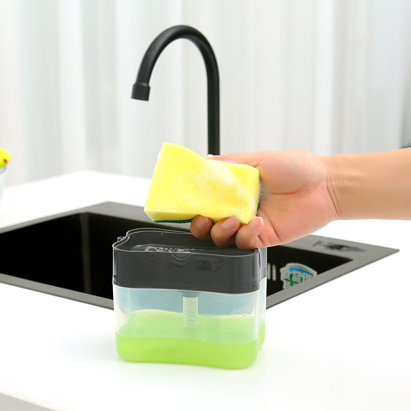 Kitchen Brush Dispenser Press automatic Liquid Box Cleaning Cloth Washing SOAP Box Manufacturers Direct