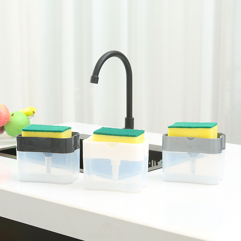 Kitchen Brush Dispenser Press automatic Liquid Box Cleaning Cloth Washing SOAP Box Manufacturers Direct