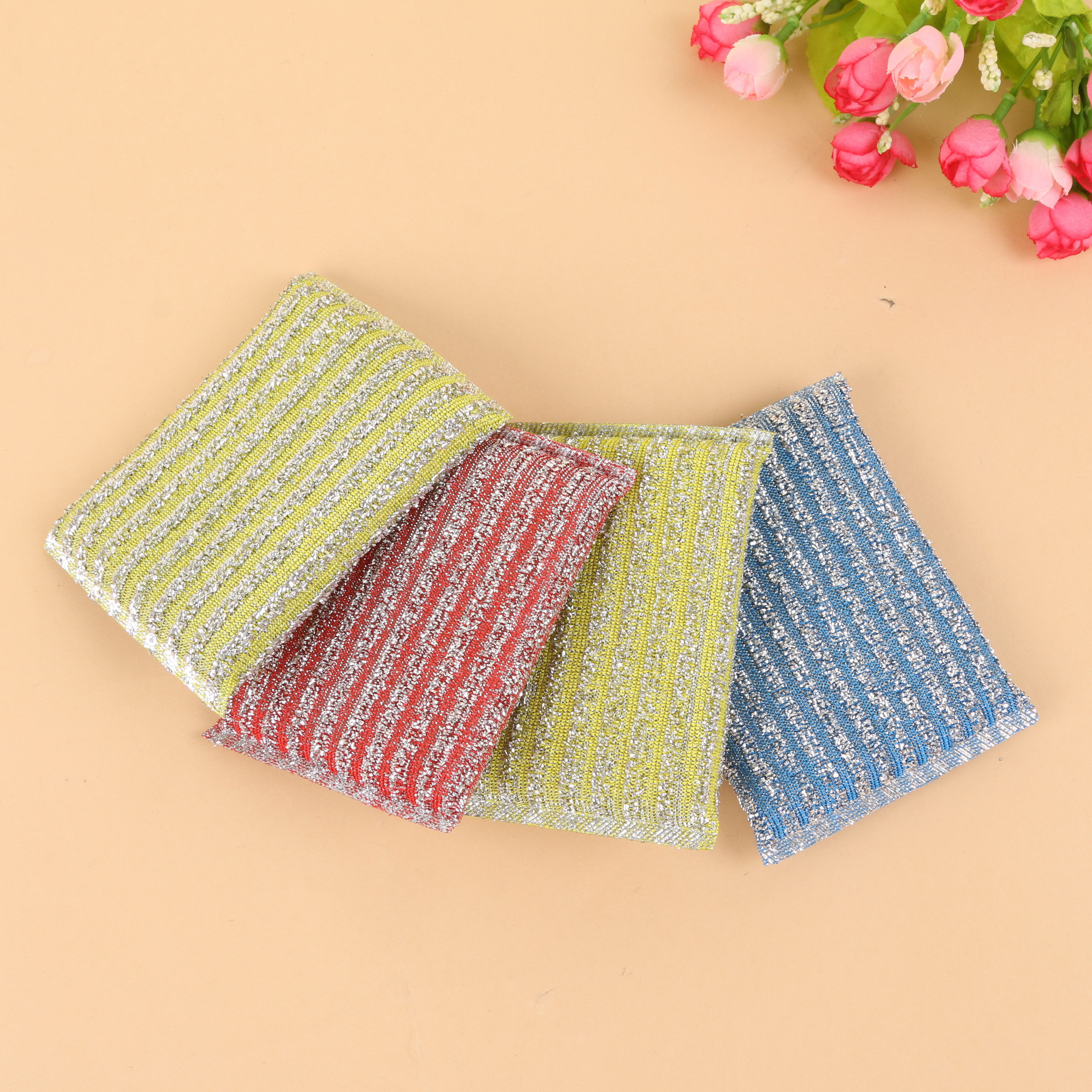 Color Spong MOP 4-Piece Dish Brush Dishcloth Washing Brush Dishcloth Pot Cloth Strong Decontamination