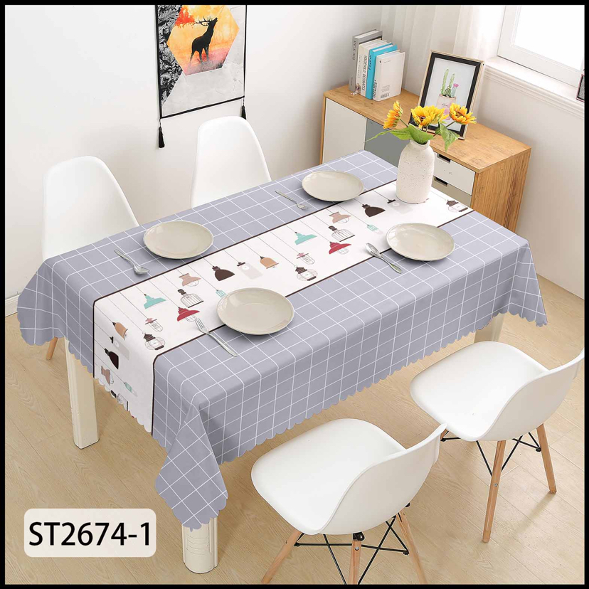 PVC Table Cloth Fresh Fengge Modern Simple Home Rectangular Oil-Proof Waterproof Tablecloth... No Washing PVC Table Cloth Fresh Fengge Modern Simple Home Rectangular Oil-Proof Waterproof Tablecloth... No Washing