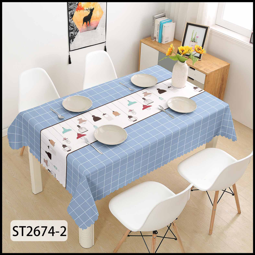 PVC Table Cloth Fresh Fengge Modern Simple Home Rectangular Oil-Proof Waterproof Tablecloth... No Washing PVC Table Cloth Fresh Fengge Modern Simple Home Rectangular Oil-Proof Waterproof Tablecloth... No Washing