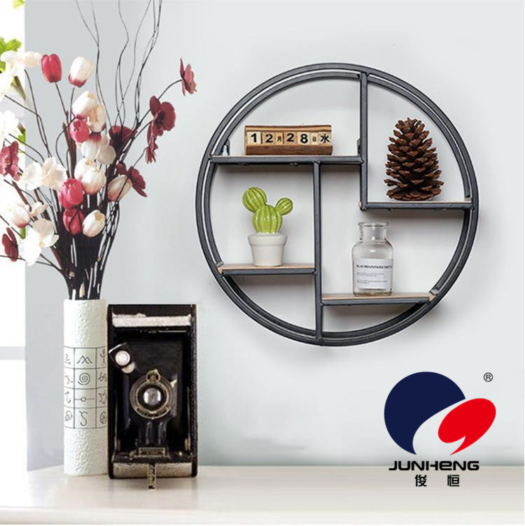 Chinese Style Living Room Wall Hanging Shelf Iron Solid Wood Partition round Decorative Shelf Storage Rack Wall Hanging Chinese Style Living Room Wall Hanging Shelf Iron Solid Wood Partition round Decorative Shelf Storage Rack Wall Hanging