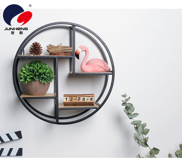 Chinese Style Living Room Wall Hanging Shelf Iron Solid Wood Partition round Decorative Shelf Storage Rack Wall Hanging Chinese Style Living Room Wall Hanging Shelf Iron Solid Wood Partition round Decorative Shelf Storage Rack Wall Hanging