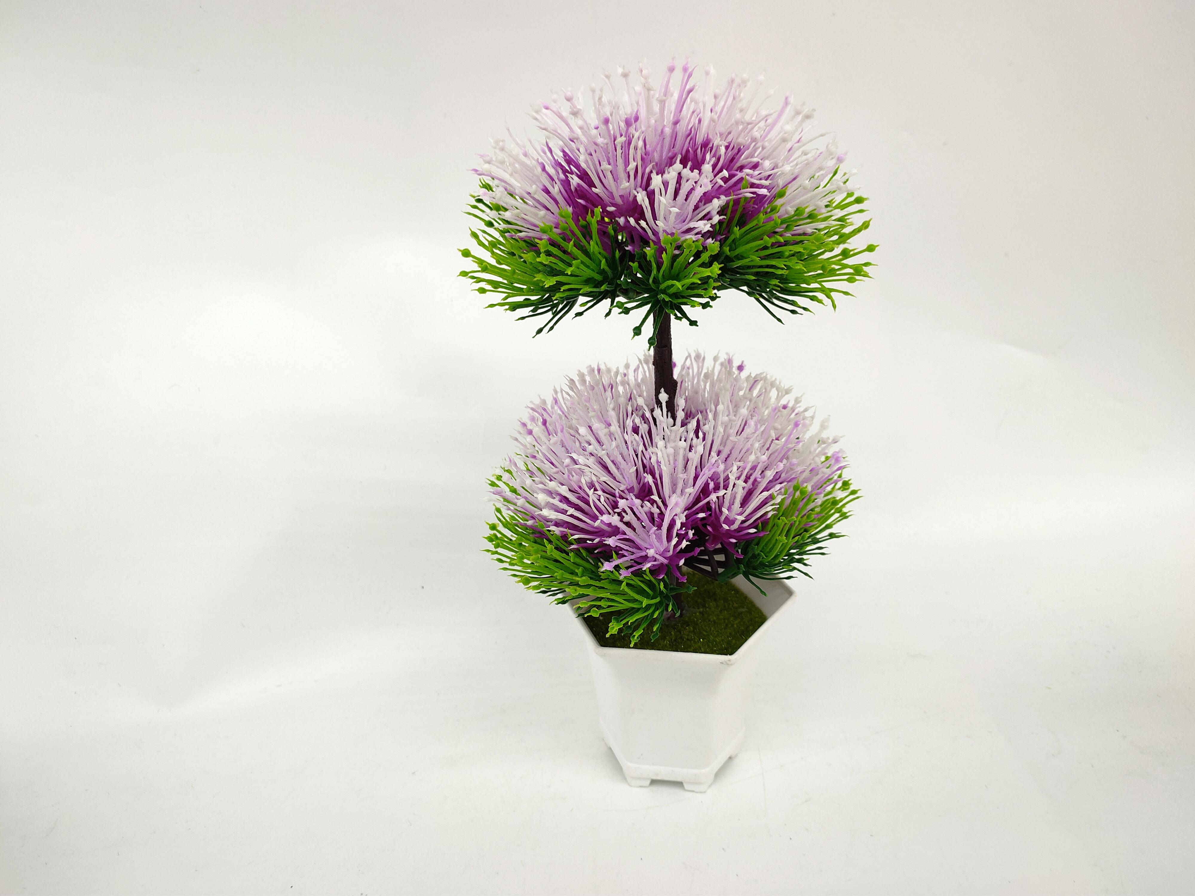 Artificial flower false flower white plastic basin double deck green plant decorates sitting room bedroom table Artificial flower false flower white plastic basin double deck green plant decorates sitting room bedroom table
